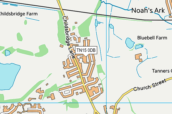 TN15 0DB map - OS VectorMap District (Ordnance Survey)