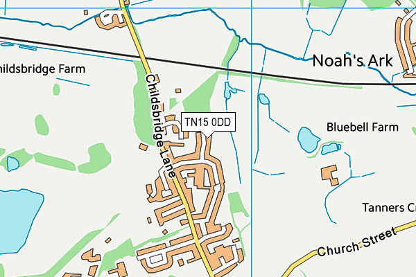 TN15 0DD map - OS VectorMap District (Ordnance Survey)