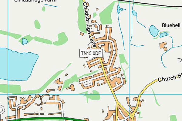 TN15 0DF map - OS VectorMap District (Ordnance Survey)