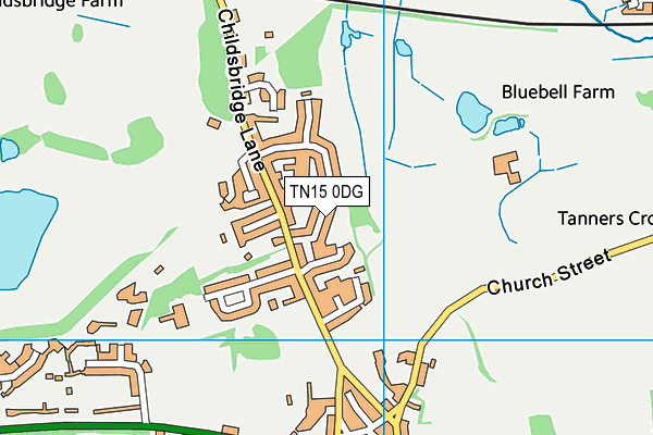 TN15 0DG map - OS VectorMap District (Ordnance Survey)