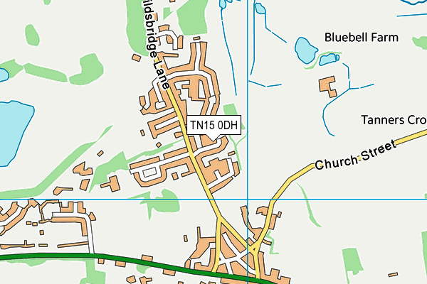 TN15 0DH map - OS VectorMap District (Ordnance Survey)
