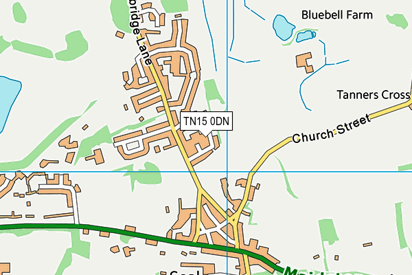 TN15 0DN map - OS VectorMap District (Ordnance Survey)
