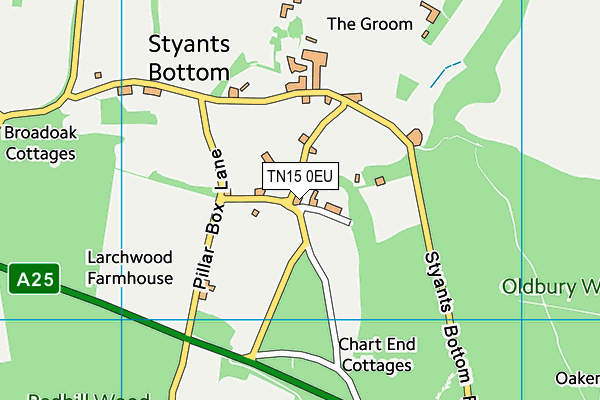 TN15 0EU map - OS VectorMap District (Ordnance Survey)