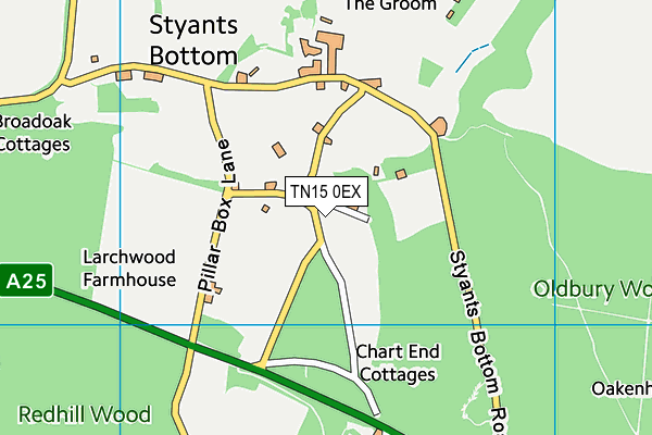 TN15 0EX map - OS VectorMap District (Ordnance Survey)