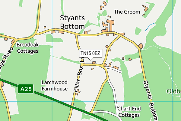 TN15 0EZ map - OS VectorMap District (Ordnance Survey)