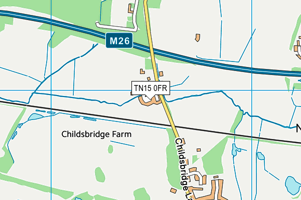 TN15 0FR map - OS VectorMap District (Ordnance Survey)