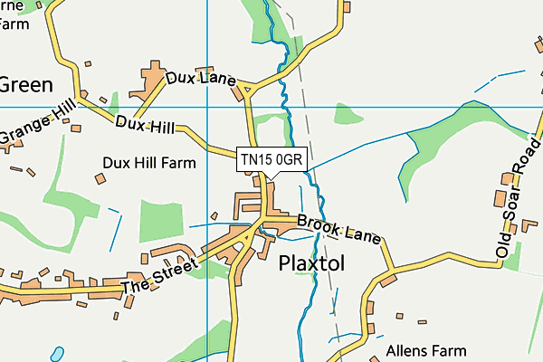TN15 0GR map - OS VectorMap District (Ordnance Survey)