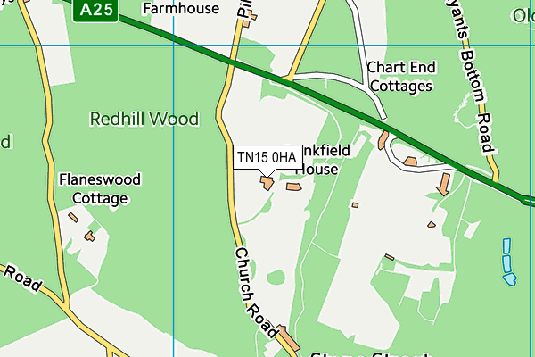 TN15 0HA map - OS VectorMap District (Ordnance Survey)