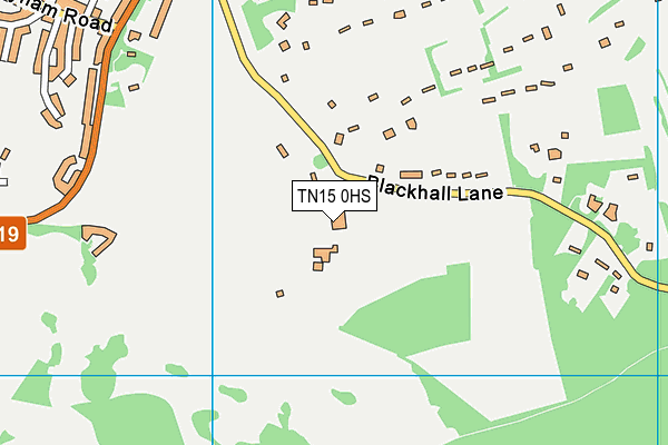 TN15 0HS map - OS VectorMap District (Ordnance Survey)