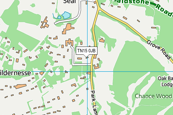 TN15 0JB map - OS VectorMap District (Ordnance Survey)