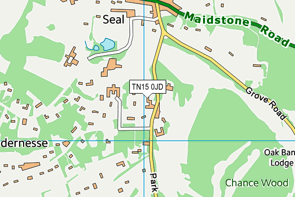 TN15 0JD map - OS VectorMap District (Ordnance Survey)