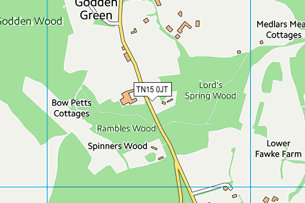 TN15 0JT map - OS VectorMap District (Ordnance Survey)