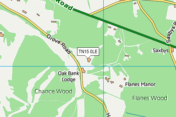 TN15 0LE map - OS VectorMap District (Ordnance Survey)