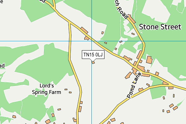 TN15 0LJ map - OS VectorMap District (Ordnance Survey)