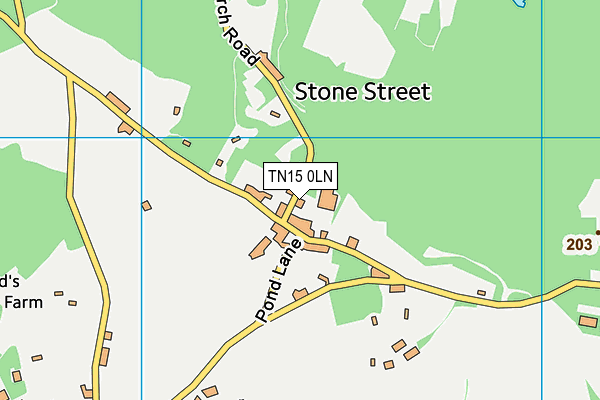 TN15 0LN map - OS VectorMap District (Ordnance Survey)