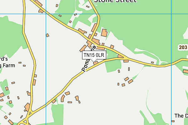 TN15 0LR map - OS VectorMap District (Ordnance Survey)