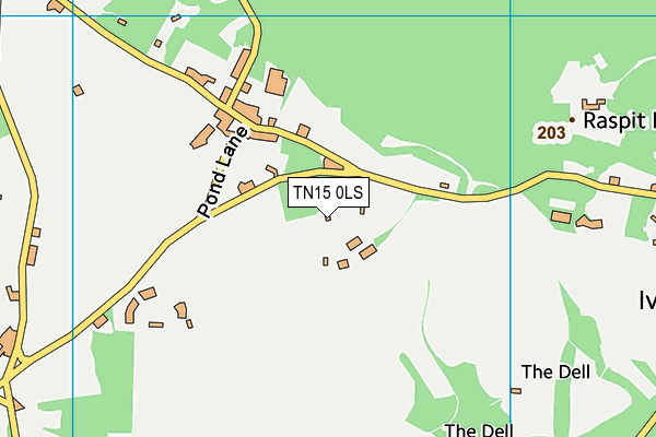 TN15 0LS map - OS VectorMap District (Ordnance Survey)