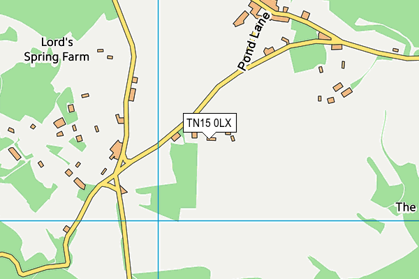 TN15 0LX map - OS VectorMap District (Ordnance Survey)