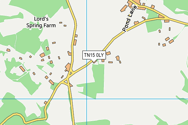 TN15 0LY map - OS VectorMap District (Ordnance Survey)