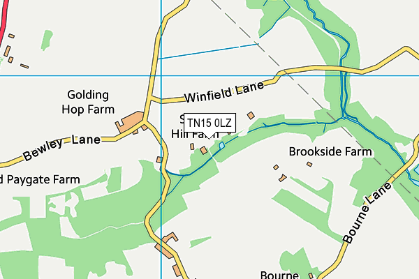 TN15 0LZ map - OS VectorMap District (Ordnance Survey)