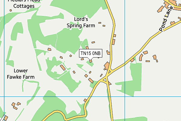 TN15 0NB map - OS VectorMap District (Ordnance Survey)