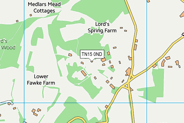 TN15 0ND map - OS VectorMap District (Ordnance Survey)