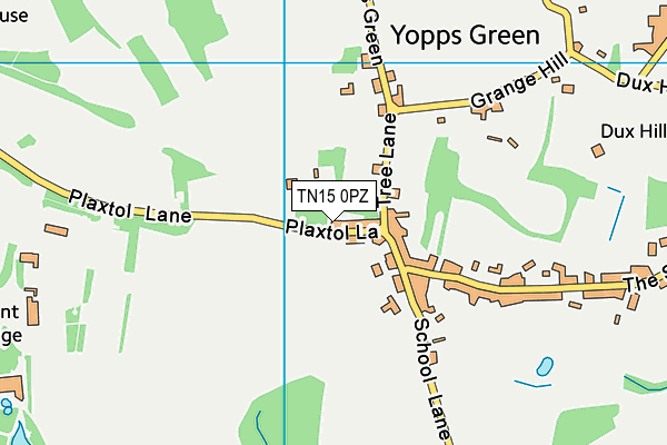 TN15 0PZ map - OS VectorMap District (Ordnance Survey)