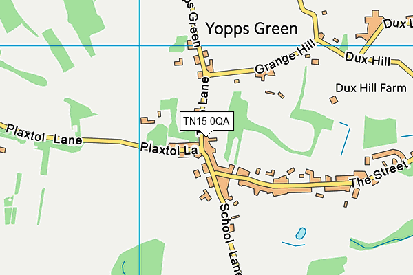 TN15 0QA map - OS VectorMap District (Ordnance Survey)