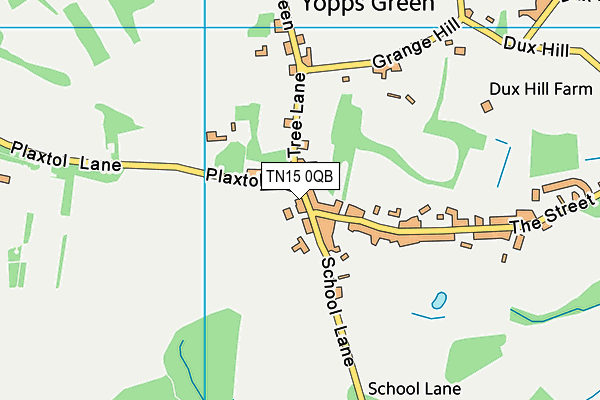 TN15 0QB map - OS VectorMap District (Ordnance Survey)