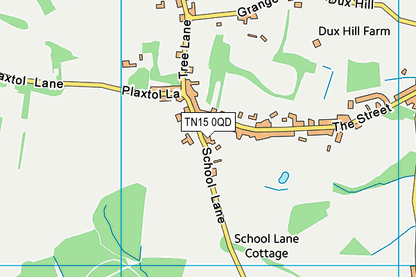 Plaxtol Primary School map (TN15 0QD) - OS VectorMap District (Ordnance Survey)