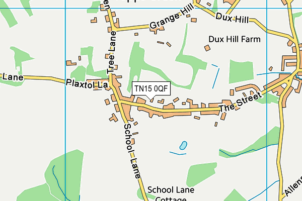 TN15 0QF map - OS VectorMap District (Ordnance Survey)
