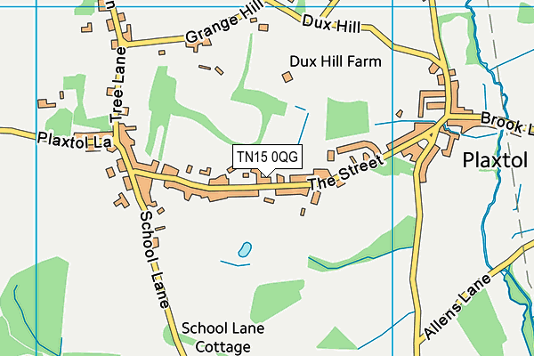 TN15 0QG map - OS VectorMap District (Ordnance Survey)
