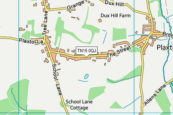 TN15 0QJ map - OS VectorMap District (Ordnance Survey)