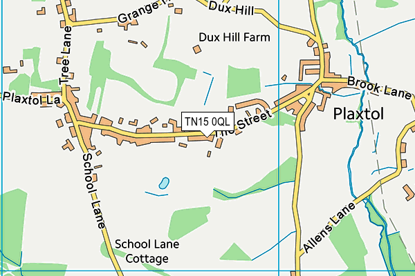 TN15 0QL map - OS VectorMap District (Ordnance Survey)