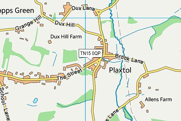 TN15 0QP map - OS VectorMap District (Ordnance Survey)