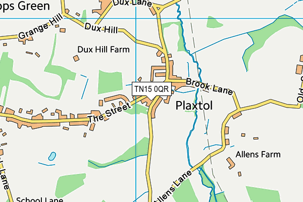 TN15 0QR map - OS VectorMap District (Ordnance Survey)