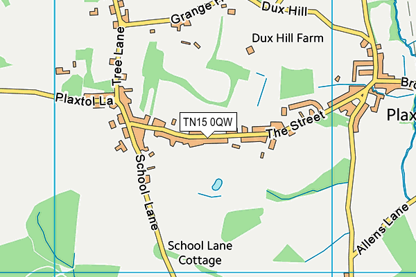 TN15 0QW map - OS VectorMap District (Ordnance Survey)