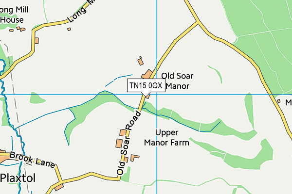 TN15 0QX map - OS VectorMap District (Ordnance Survey)