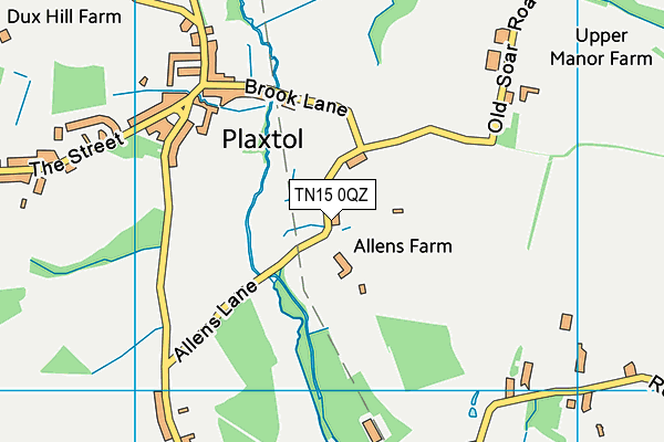 TN15 0QZ map - OS VectorMap District (Ordnance Survey)