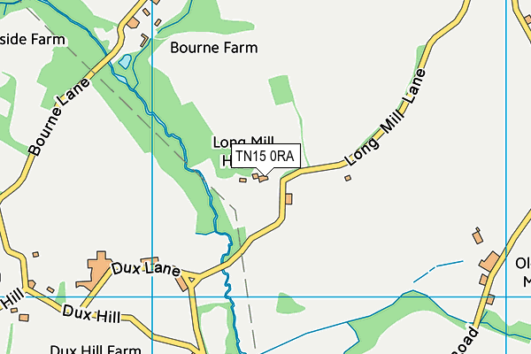 TN15 0RA map - OS VectorMap District (Ordnance Survey)