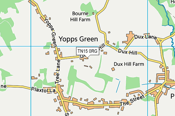 TN15 0RG map - OS VectorMap District (Ordnance Survey)
