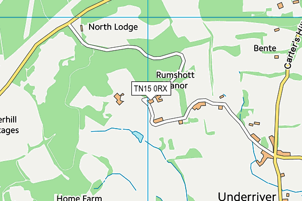 TN15 0RX map - OS VectorMap District (Ordnance Survey)