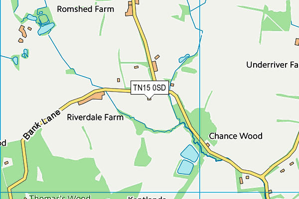 TN15 0SD map - OS VectorMap District (Ordnance Survey)