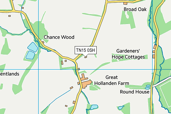 TN15 0SH map - OS VectorMap District (Ordnance Survey)