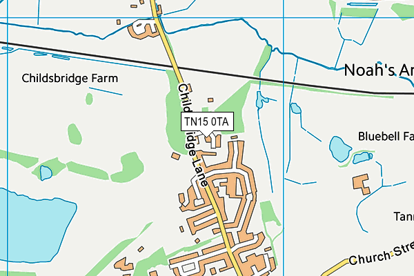 TN15 0TA map - OS VectorMap District (Ordnance Survey)