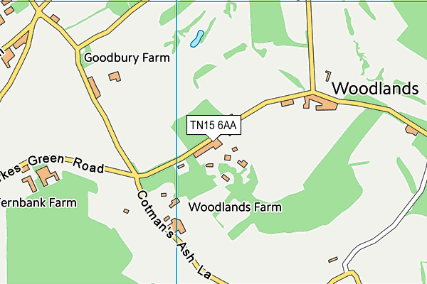 TN15 6AA map - OS VectorMap District (Ordnance Survey)