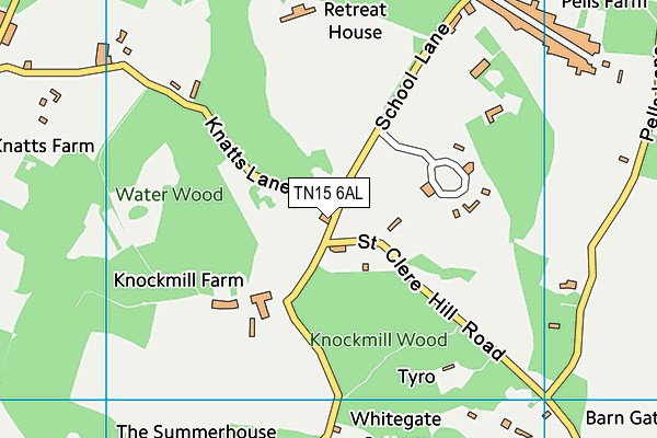 TN15 6AL map - OS VectorMap District (Ordnance Survey)