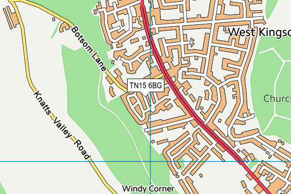 TN15 6BG map - OS VectorMap District (Ordnance Survey)