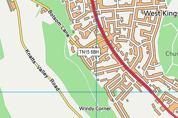 TN15 6BH map - OS VectorMap District (Ordnance Survey)