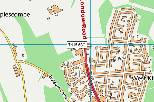 TN15 6BQ map - OS VectorMap District (Ordnance Survey)